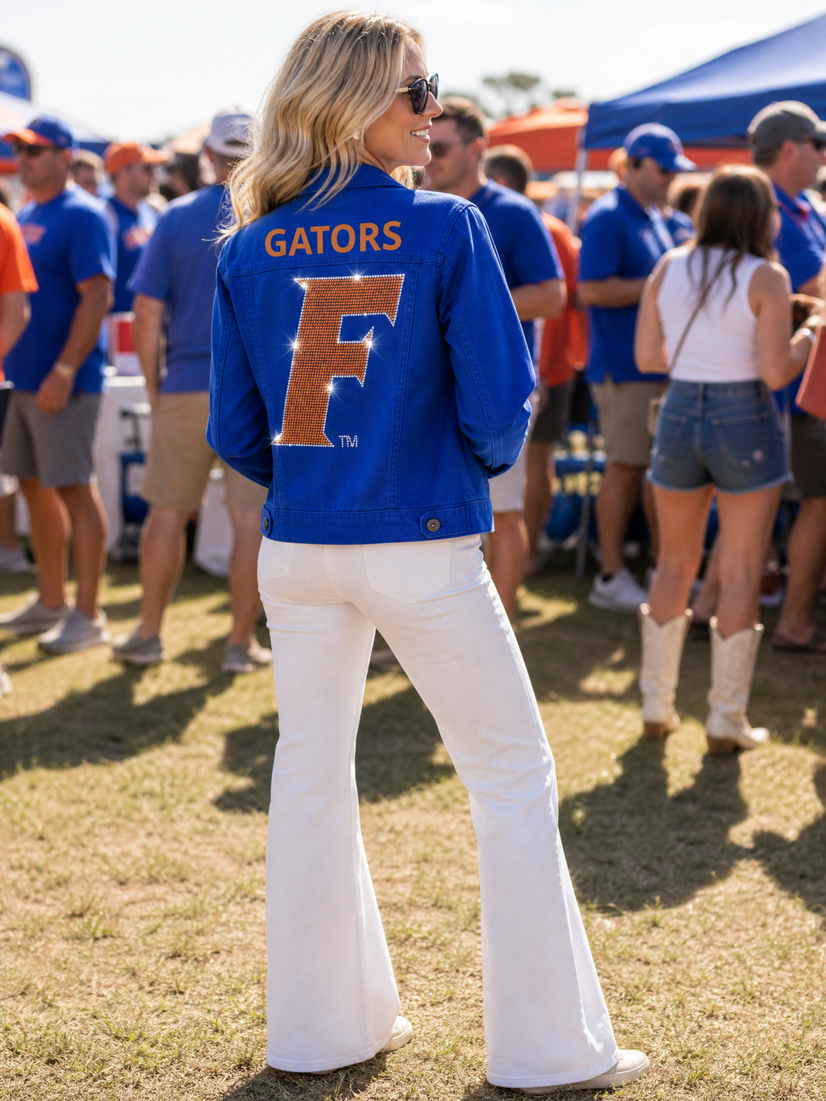University of Florida Block F Royal Blue Denim Jacket