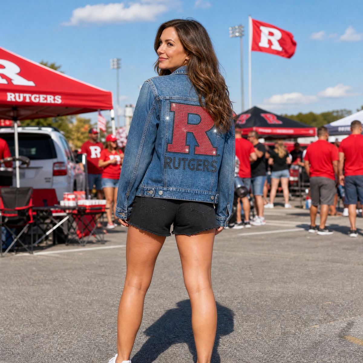 Rutgers University Block R Rutgers Blue Denim Jacket