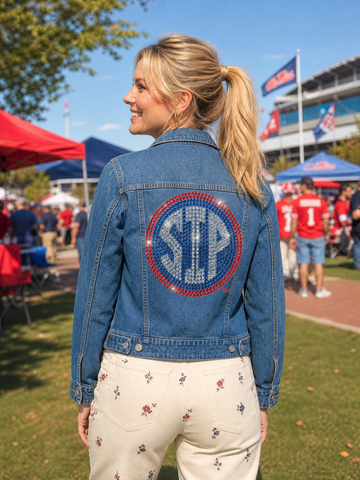 University of Mississippi SIP Decal Blue Denim Jacket