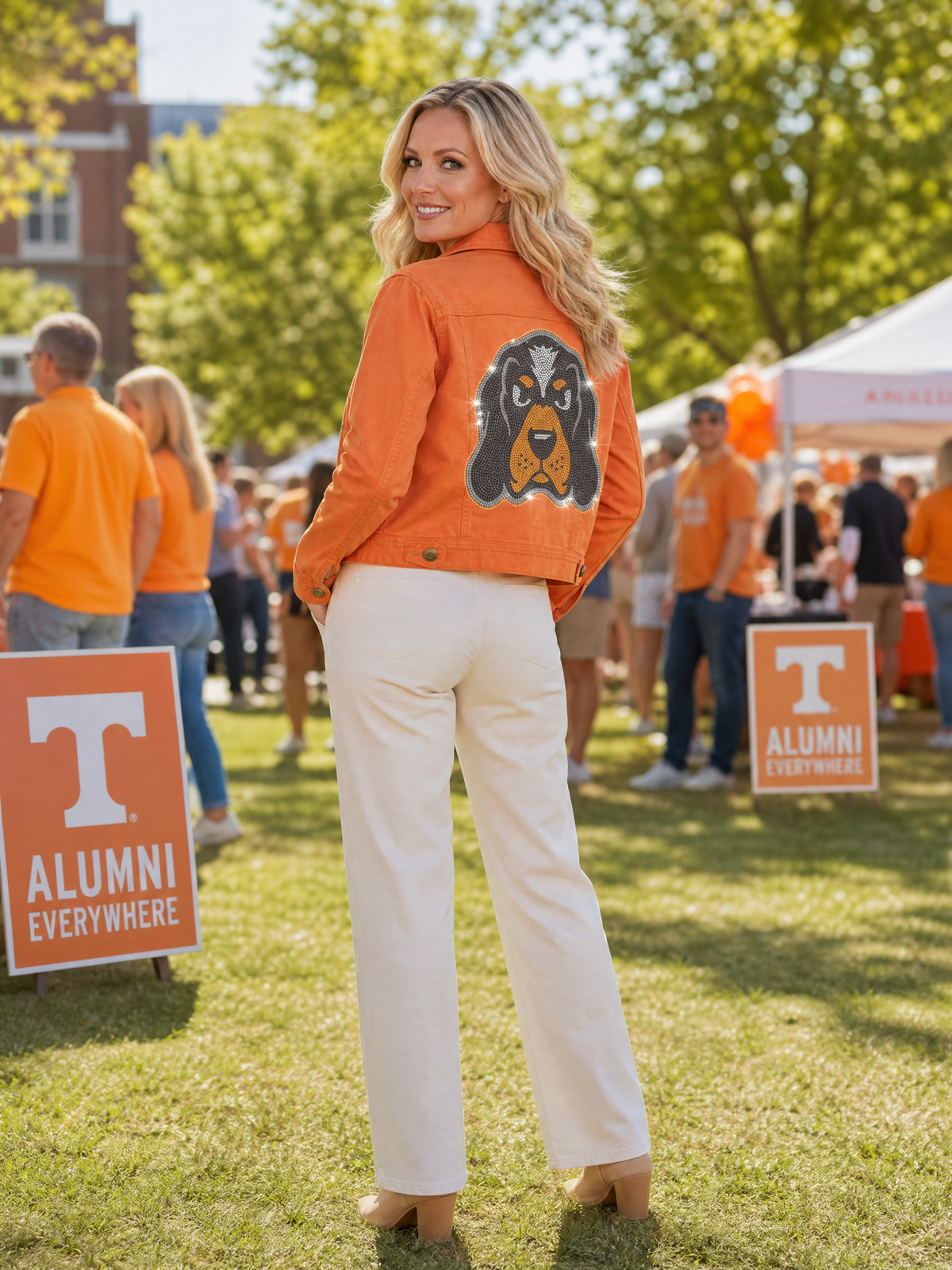 Tennessee Vols Smokey Orange Denim Jacket