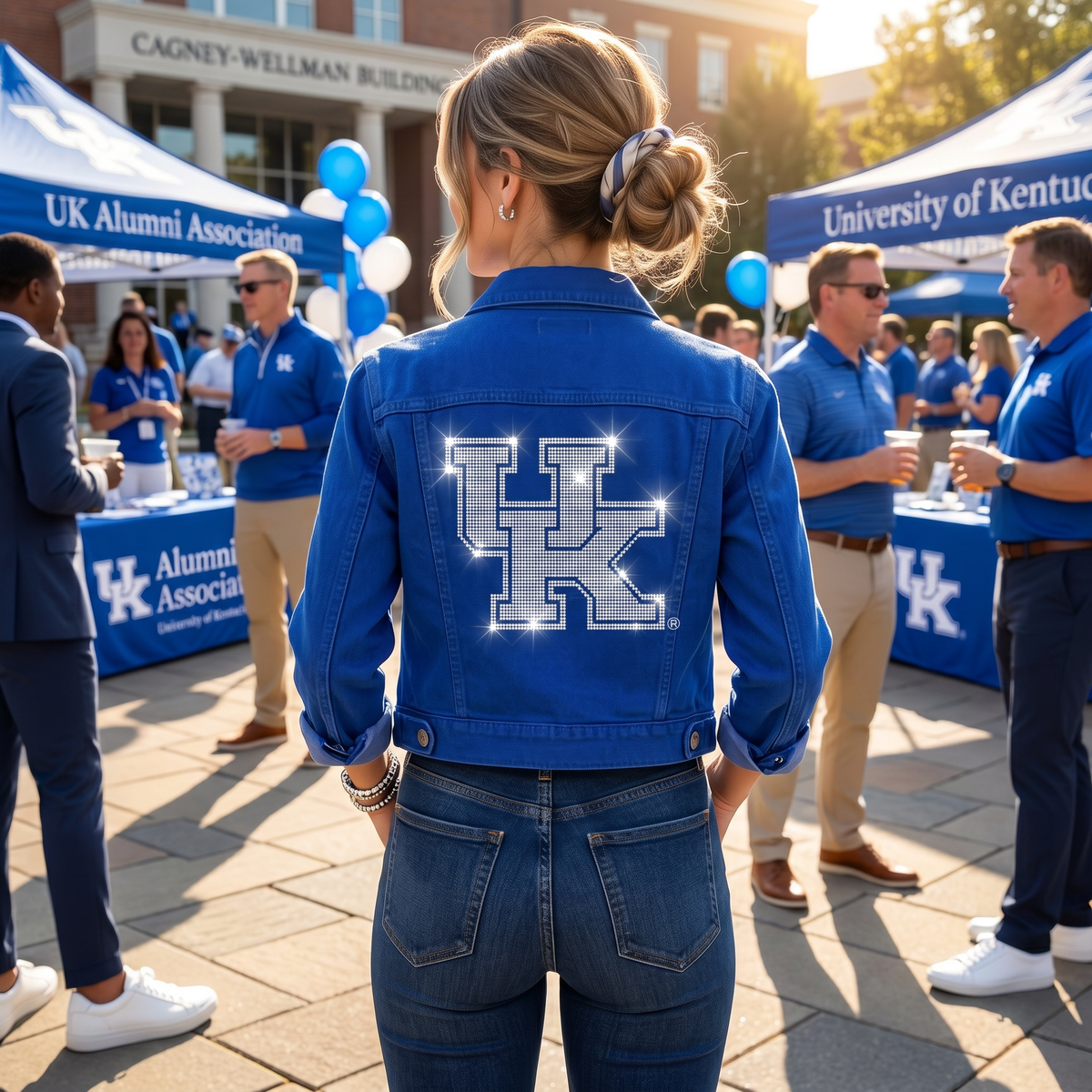 University of Kentucky Interlocking UK Royal Blue Denim Jacket