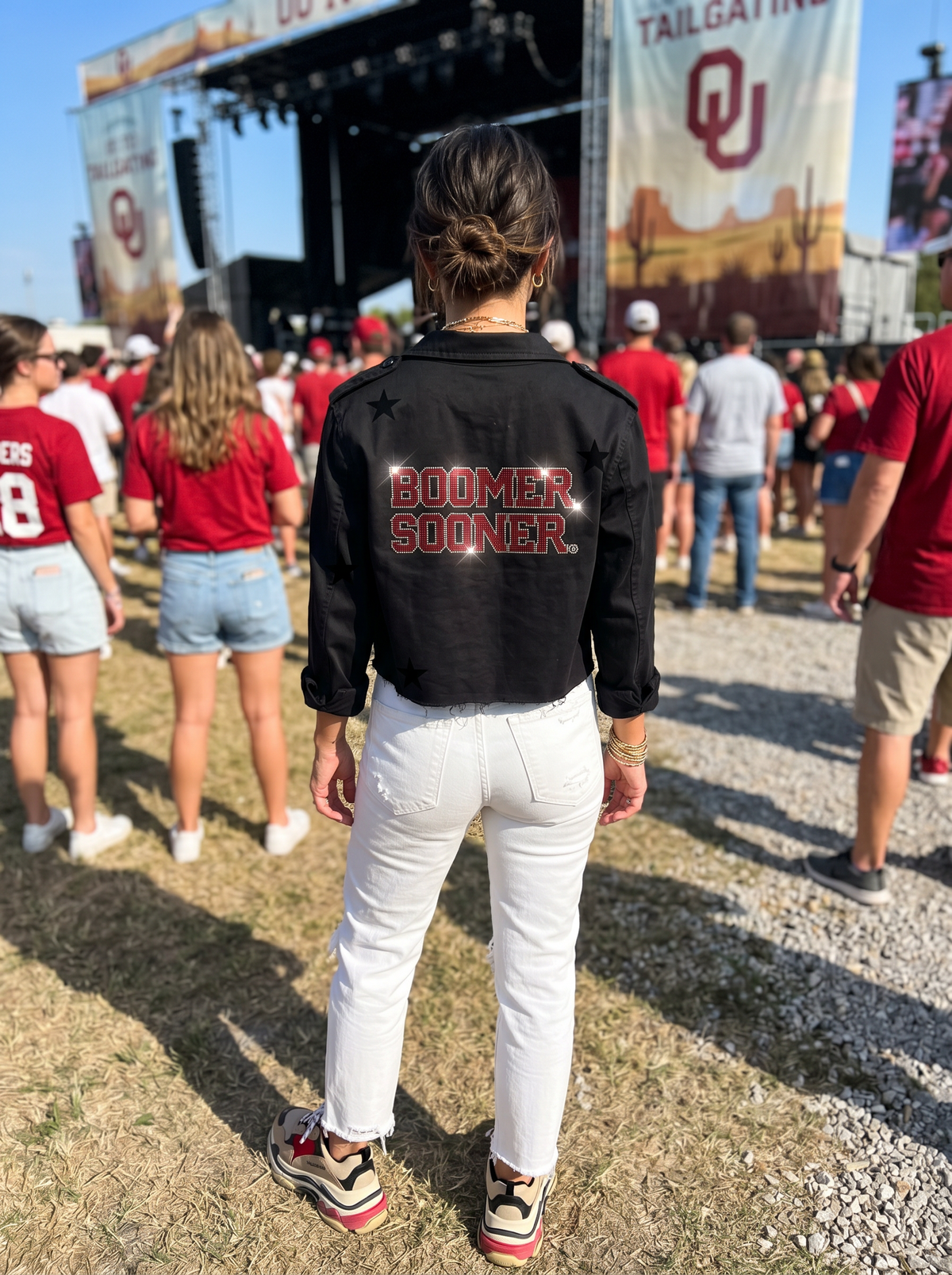 University of Oklahoma Boomer Sooner Black Shacket