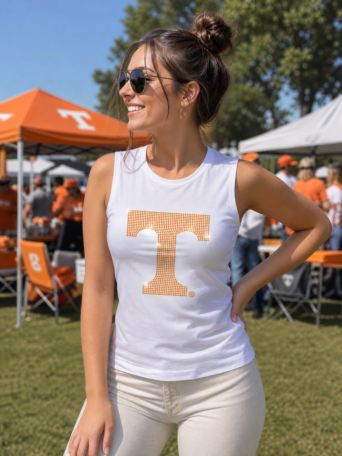 Tennessee Vols Big T White Tank Top