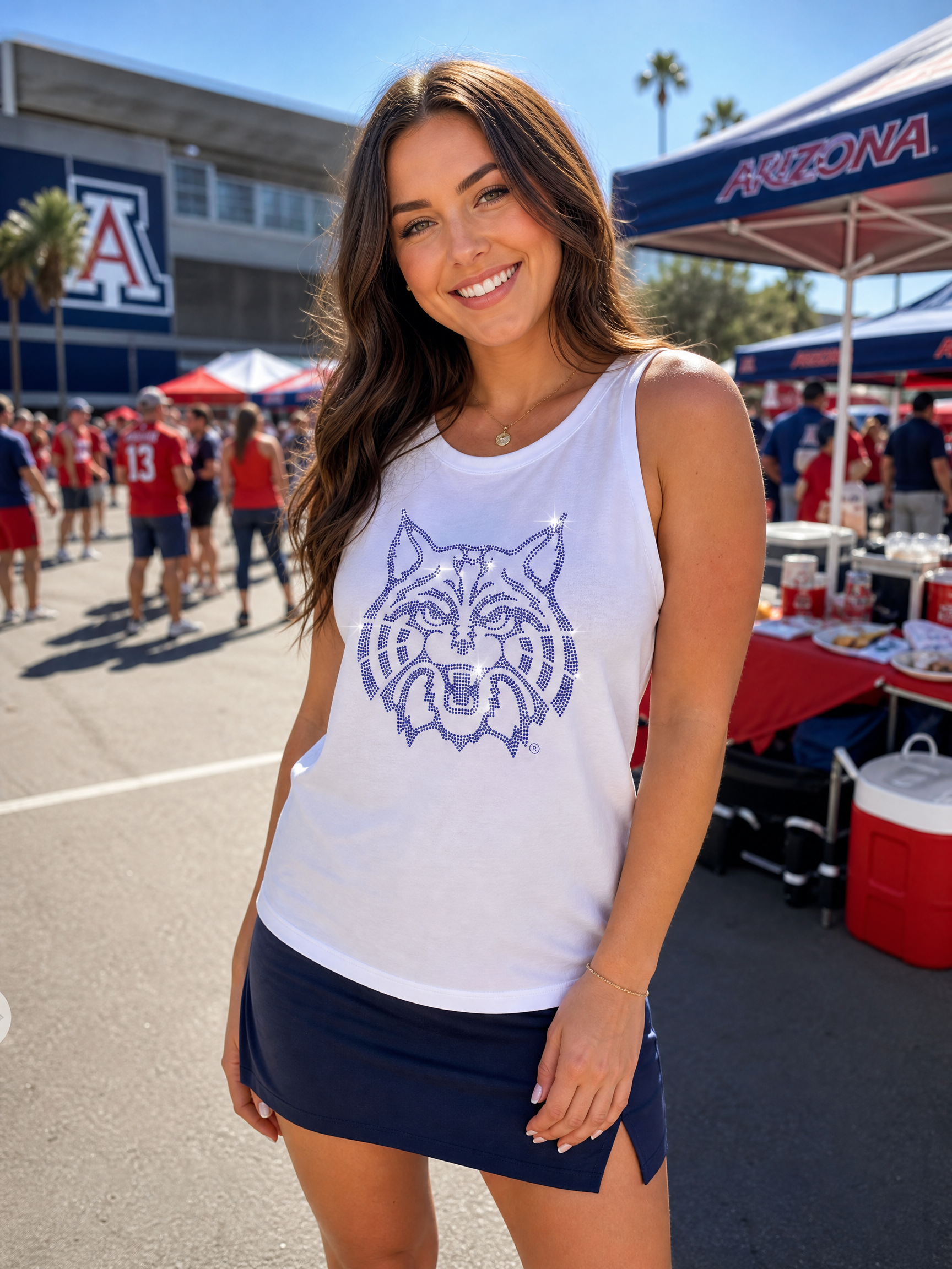 University of Arizona Wildcat White Tank Top