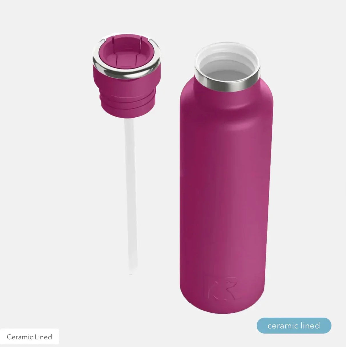 Gamma Phi RTIC 20 oz Ceramic Lined Water Bottle Tumbler - Script