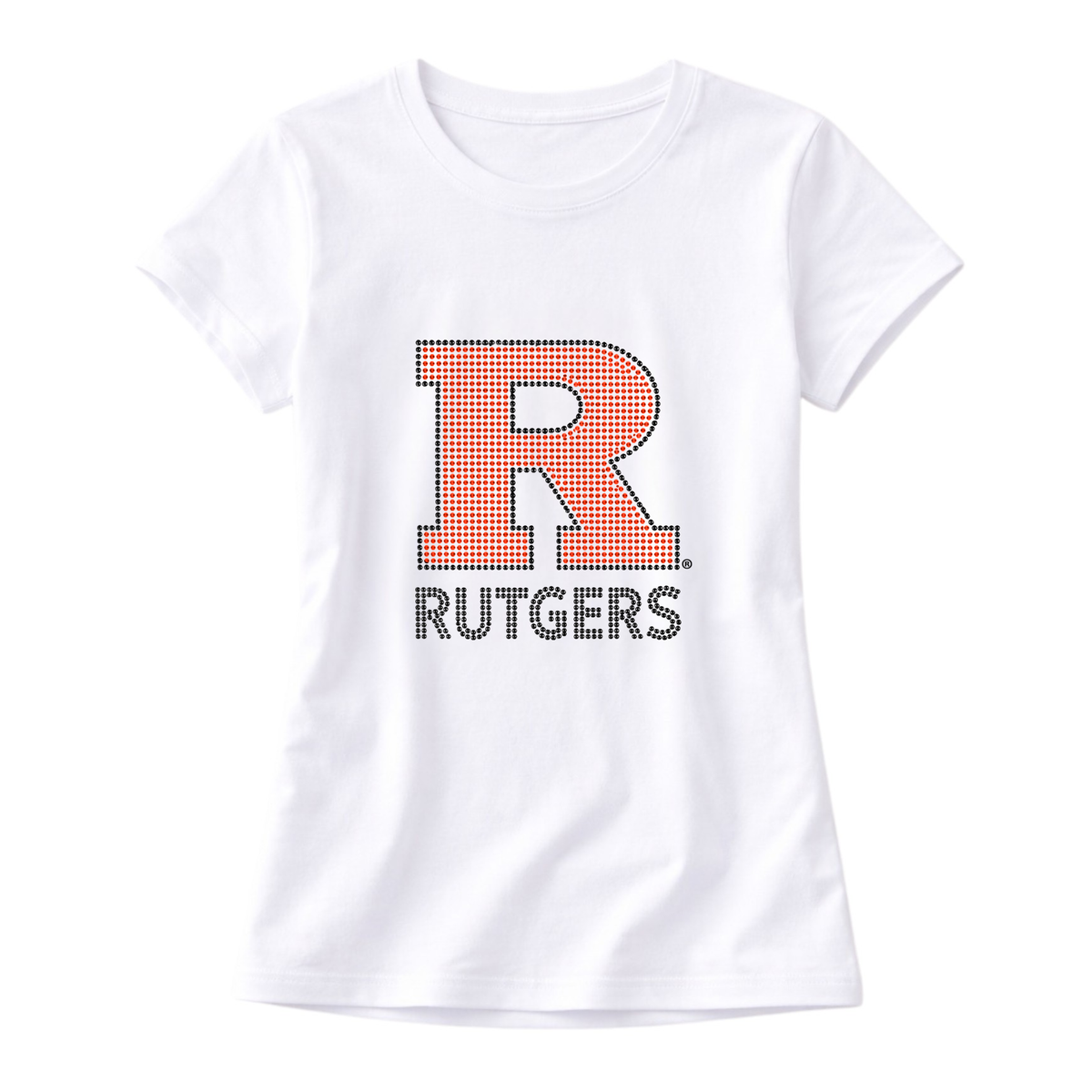 Rutgers University Block R Rutgers White Crewneck T-Shirt