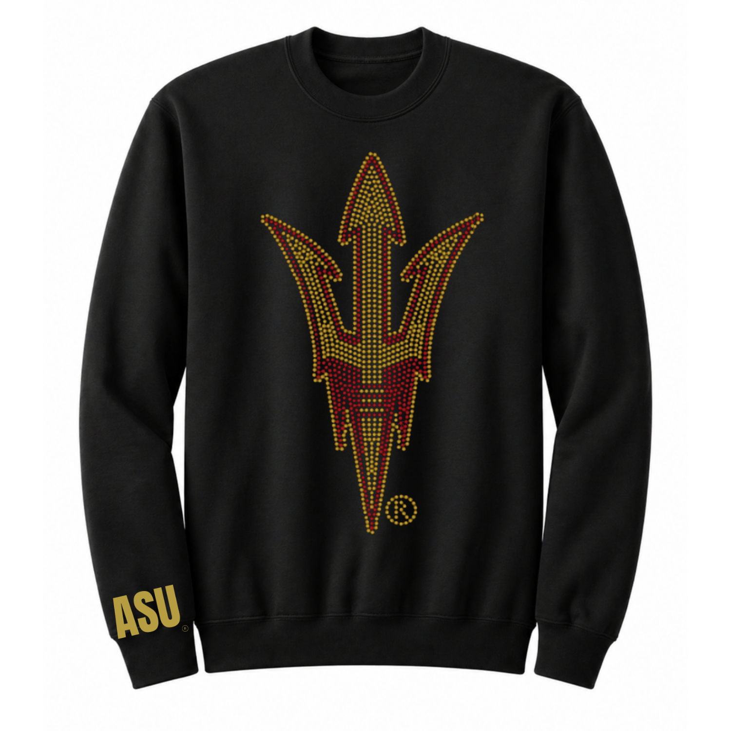 Arizona State Arizona Pitchfork Black Crewneck Sweatshirt