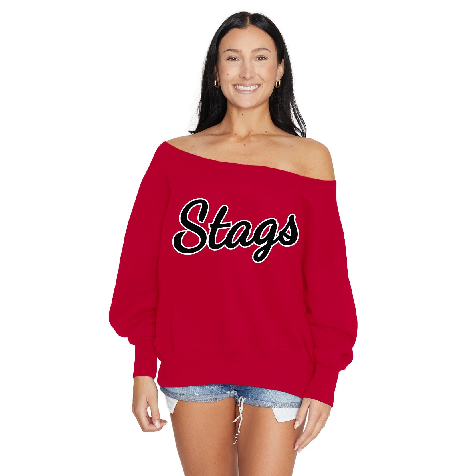Fairfield Stags Off the Shoulder Sweatshirt