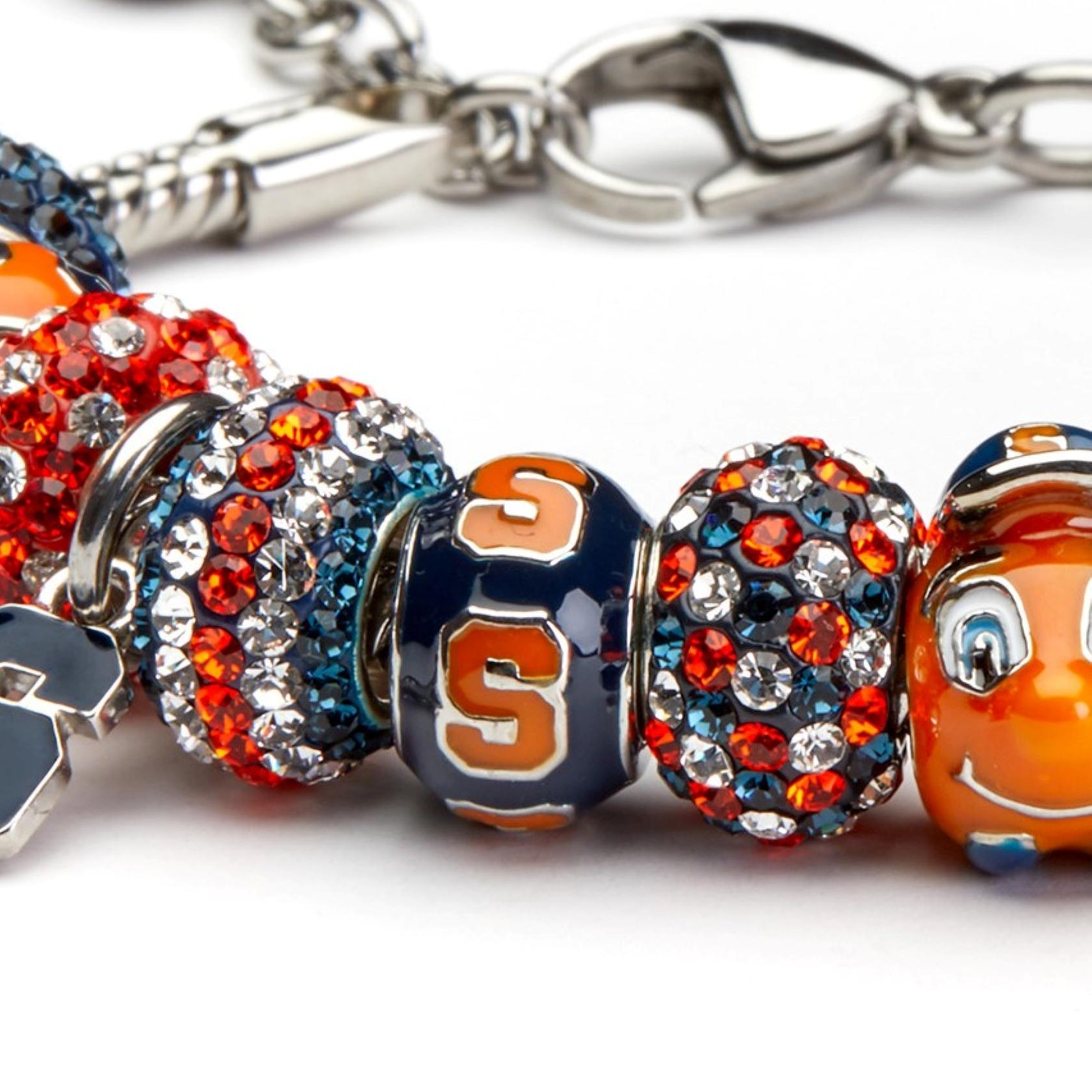 Syracuse Bead Charm - Blue Block S Repeat
