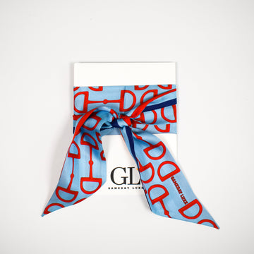 The Gameday Signature Scarf- Light Blue, Red, and Navy