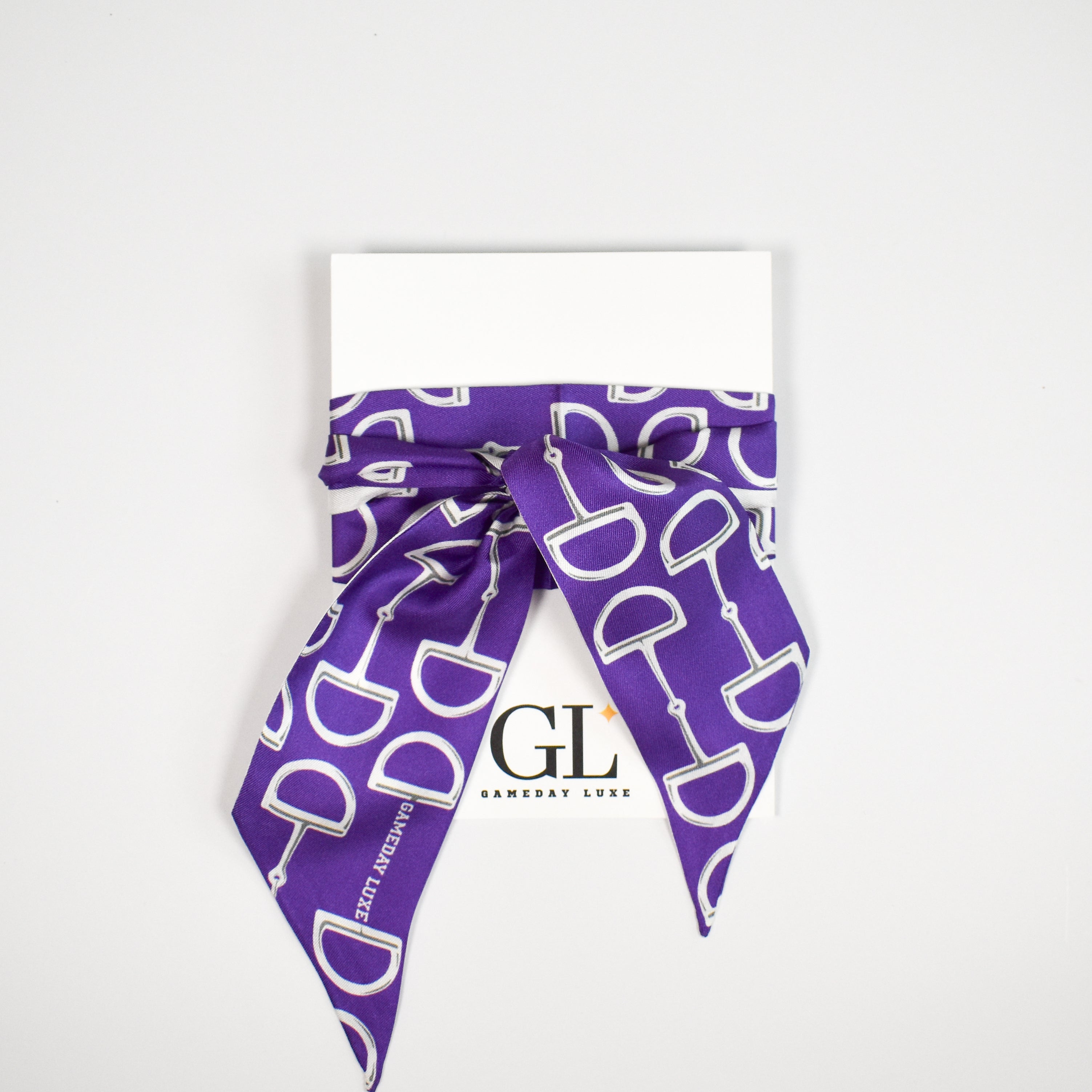 The Gameday Signature Scarf- Purple and White