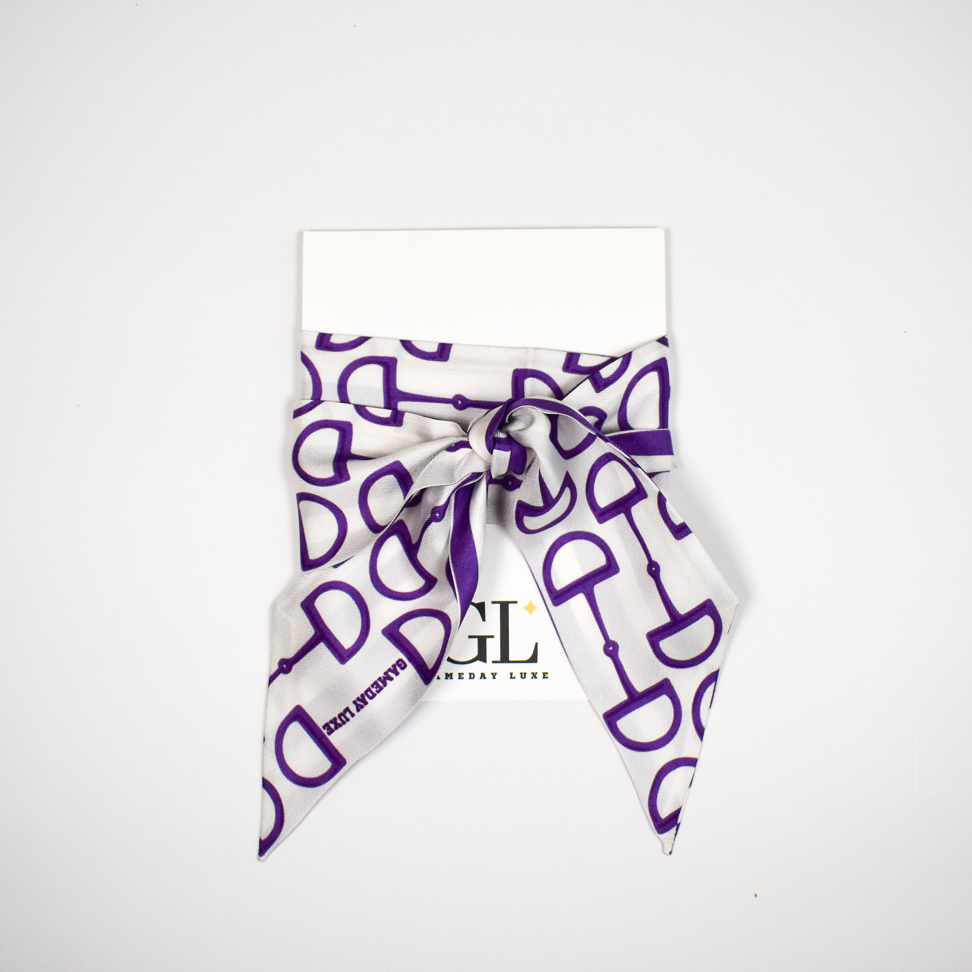 The  Gameday Signature Scarf - White and Purple