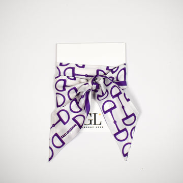 The  Gameday Signature Scarf - White and Purple