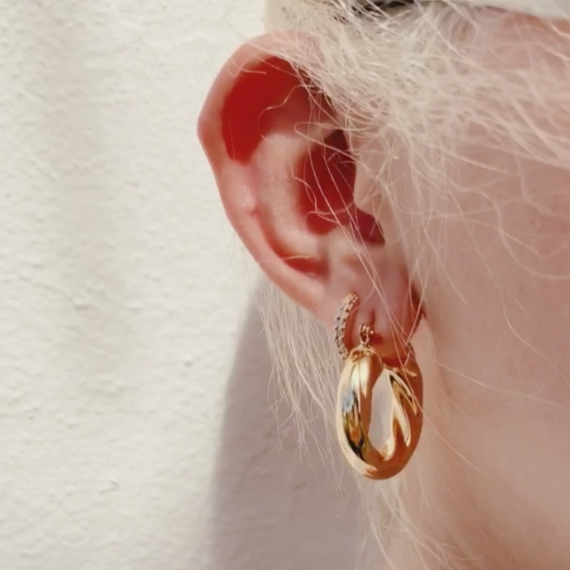 Views & Co. Gold Twist Earrings Set