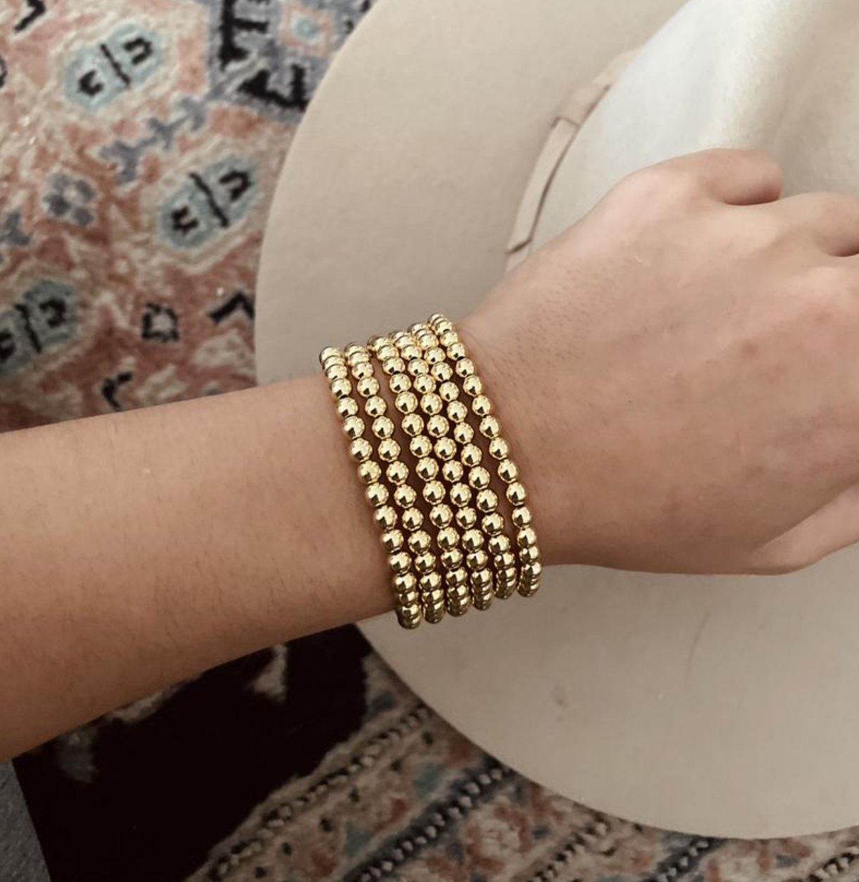 Views & Co. NEW 5mm Gold Bead Bracelet