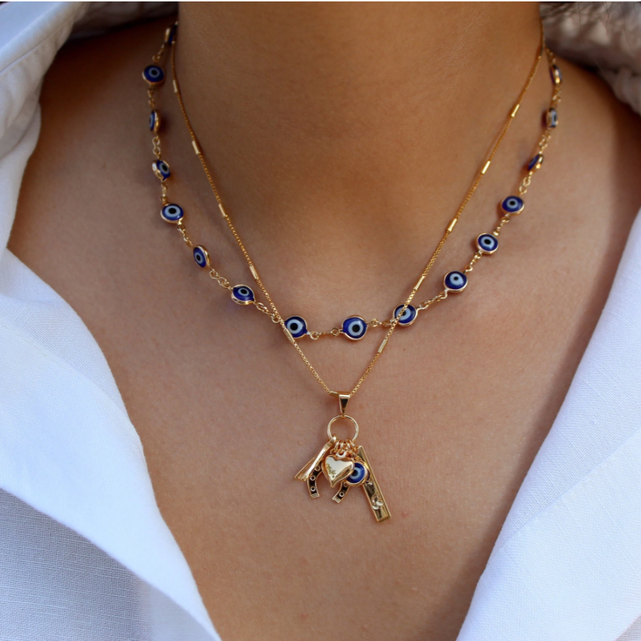 Views & Co. Protection Sapphire Necklaces