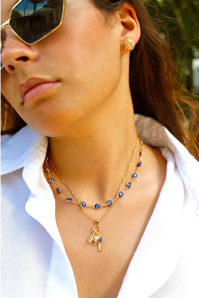 Views & Co. Protection Sapphire Necklaces