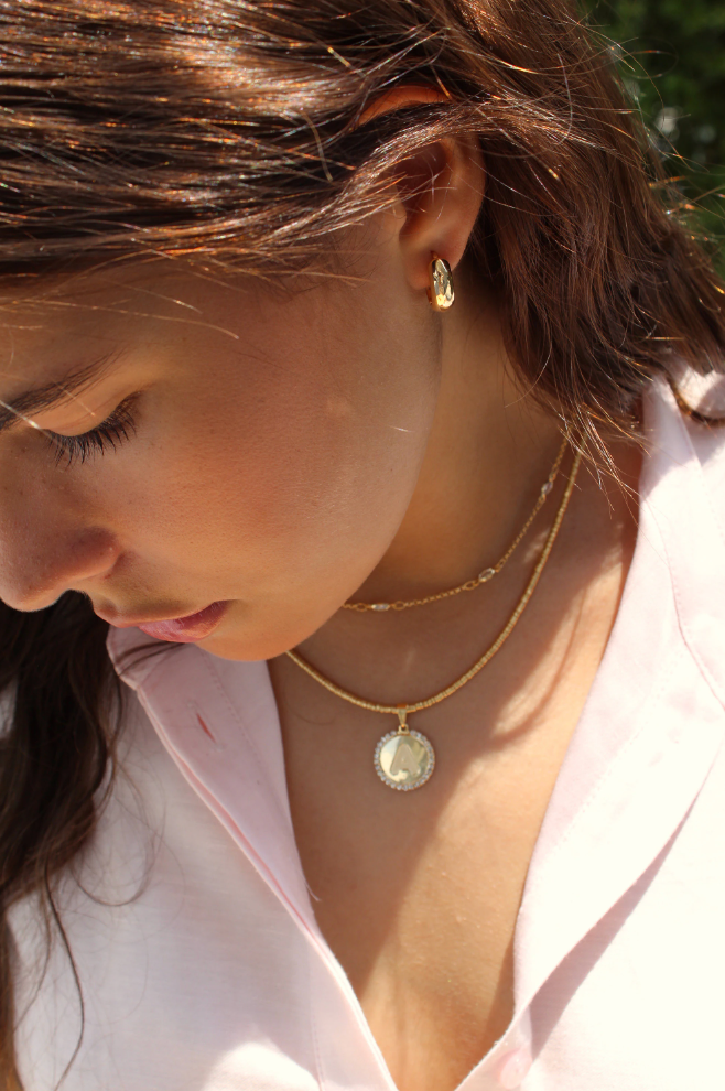 Views & Co. Tiny Plain Minimalistic and Simple Huggie Earrings
