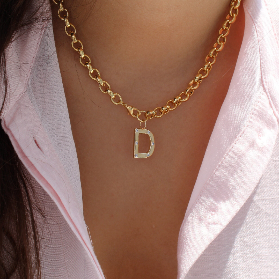 Views & Co. Initial Rollo Necklace