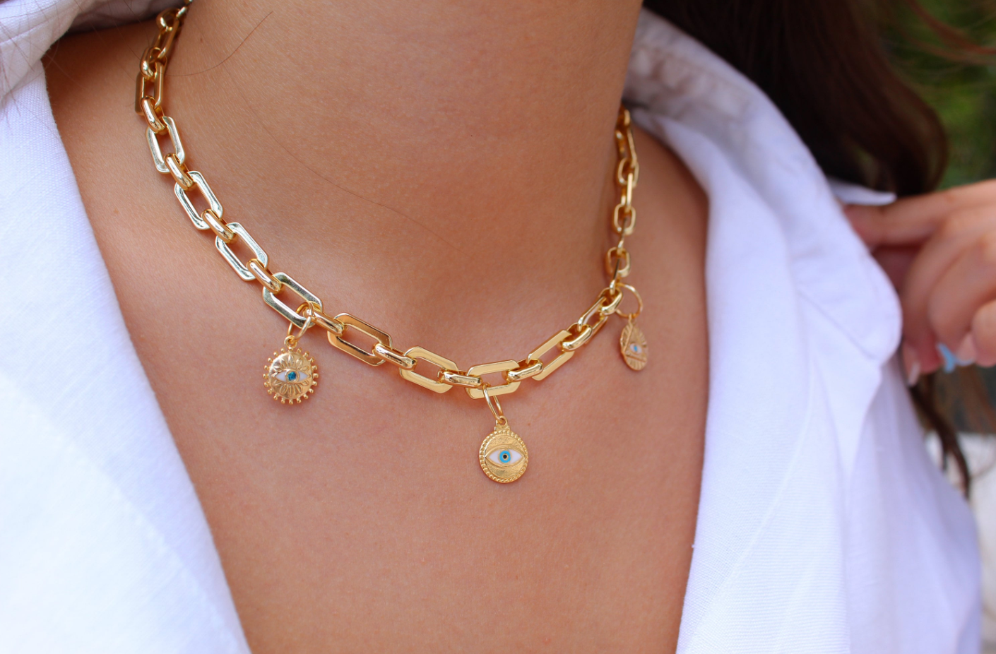 Views & Co. Gold Coin Medallion Necklace