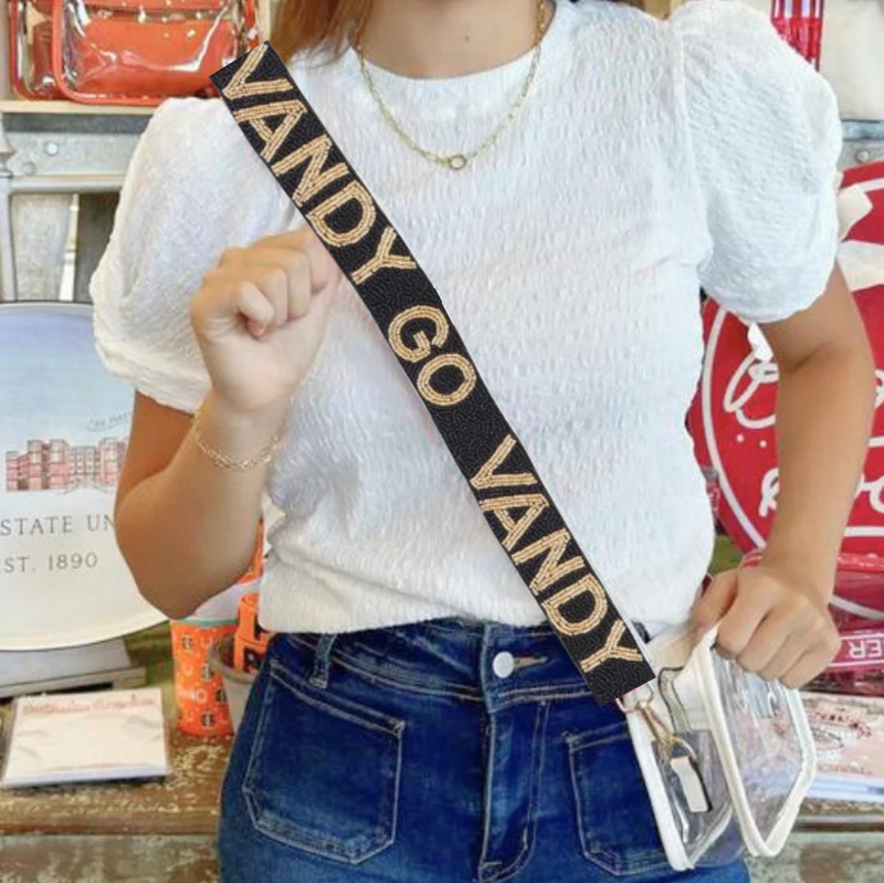 Vanderbilt Beaded Purse Strap | Vandy Game Day Bag Strap
