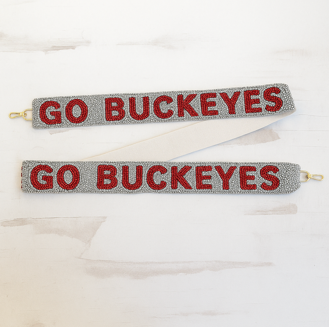 Ohio State Buckeyes Beaded Purse Strap | OSU Game Day Bag Strap