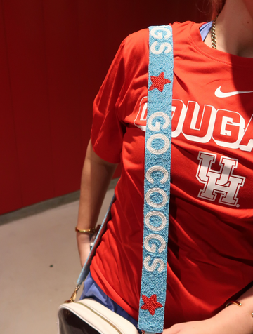 University of Houston Blue Beaded Purse Strap | Coogs Bag Strap