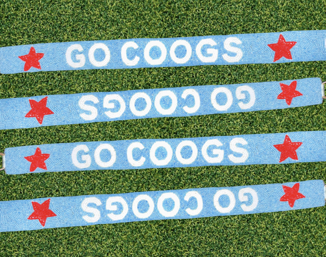 University of Houston Blue Beaded Purse Strap | Coogs Bag Strap