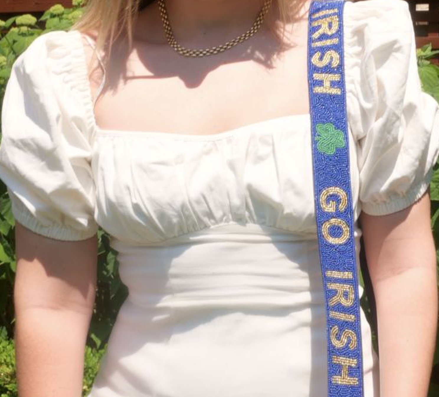 Notre Dame Beaded Purse Strap | Go Irish Game Day Bag Strap