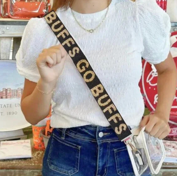 CU Boulder Beaded Purse Strap | Go Buffs Game Day Bag Strap