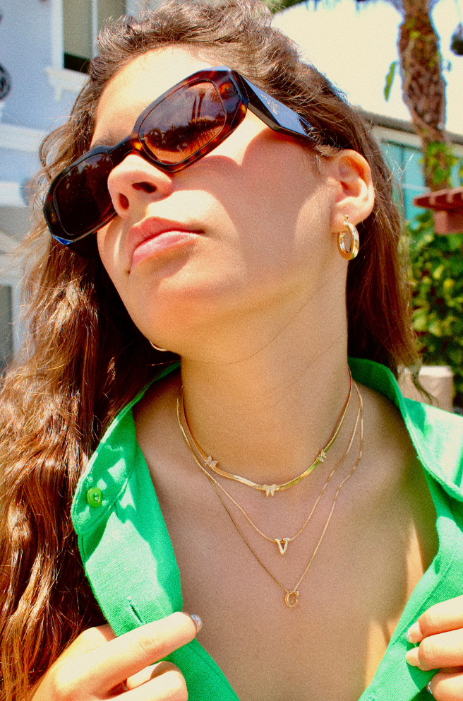 Views & Co Initial Letter Necklace Set