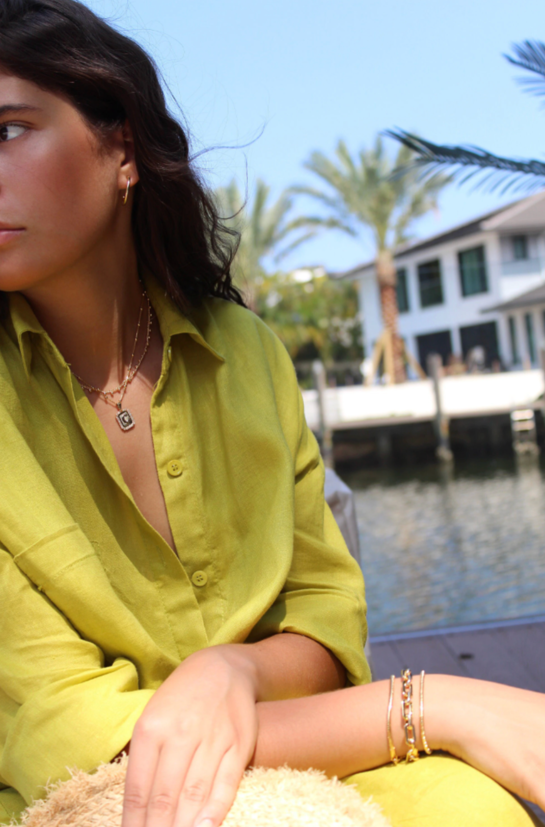 Views & Co. Thin Plain Light Hoop Minimalist Earrings