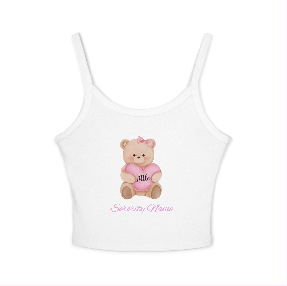 Customizable Sorority Big/Little  Reveal Bear Tank: Little