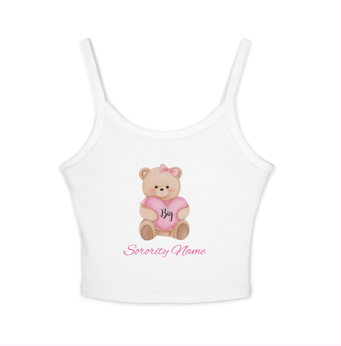Customizable Sorority Big/Little  Reveal Bear Tank: Big