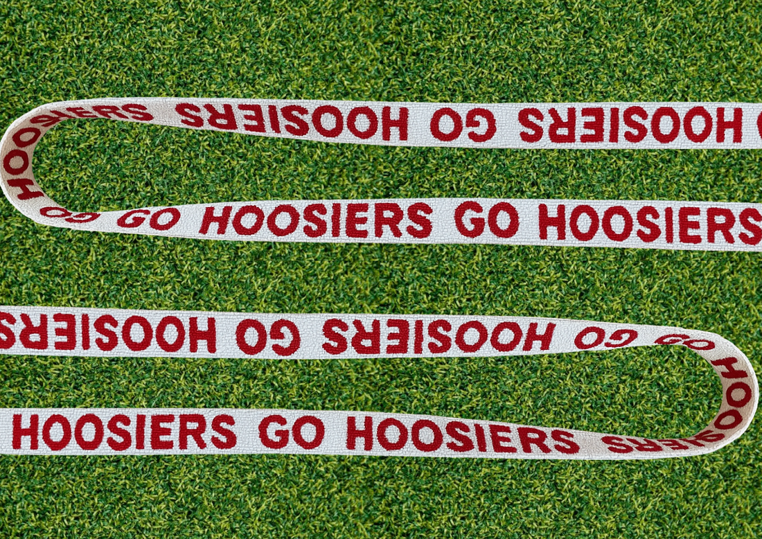 Indiana Beaded Purse Strap | Go Hoosiers White Game Day Bag Strap