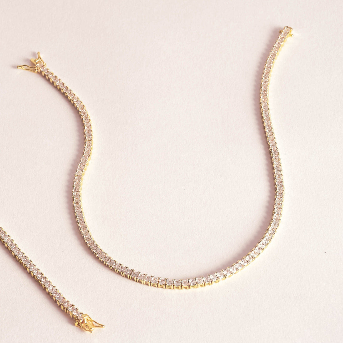 Views & Co LUXE Tennis Necklace and Bracelet Set