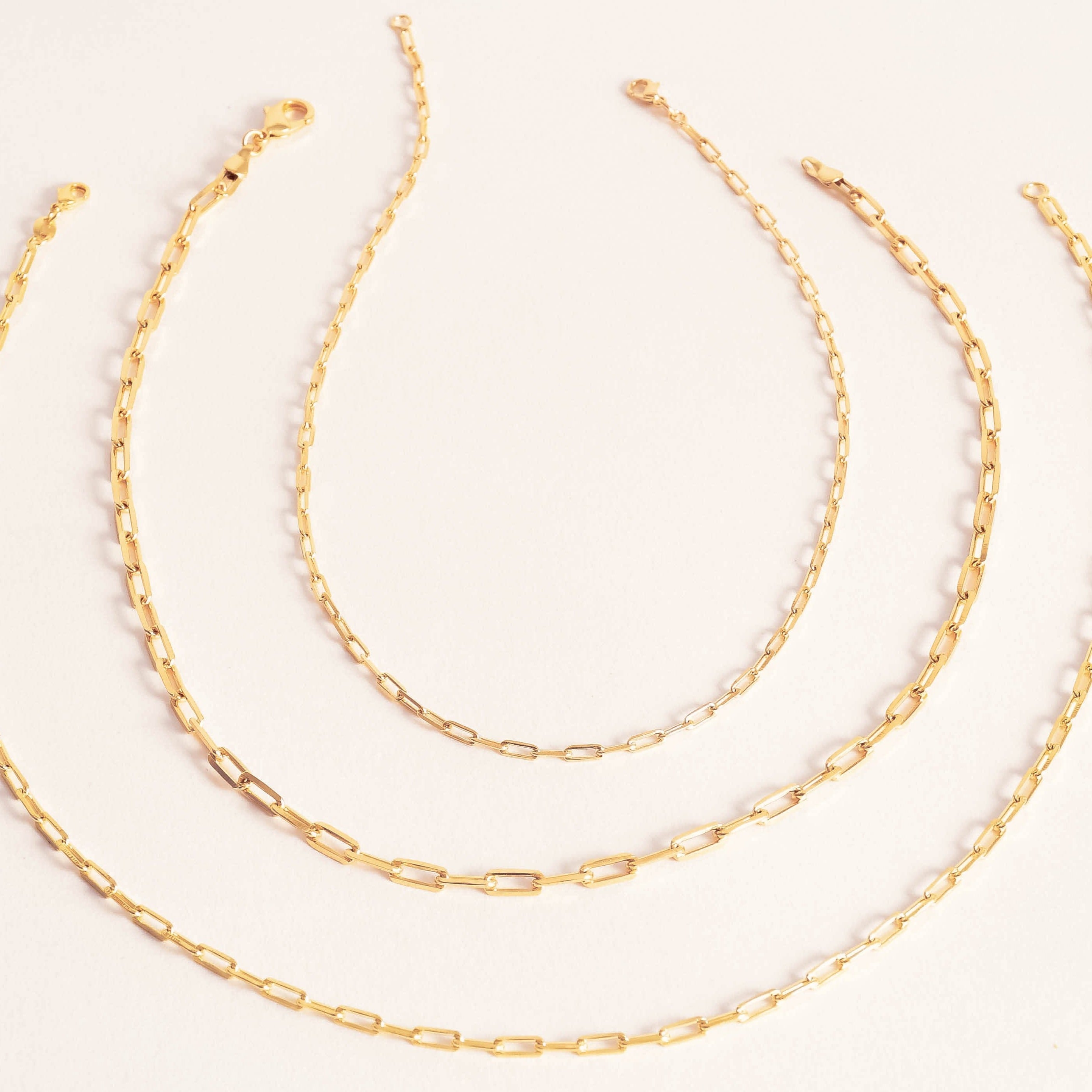 Petite Layered Link Necklace Set