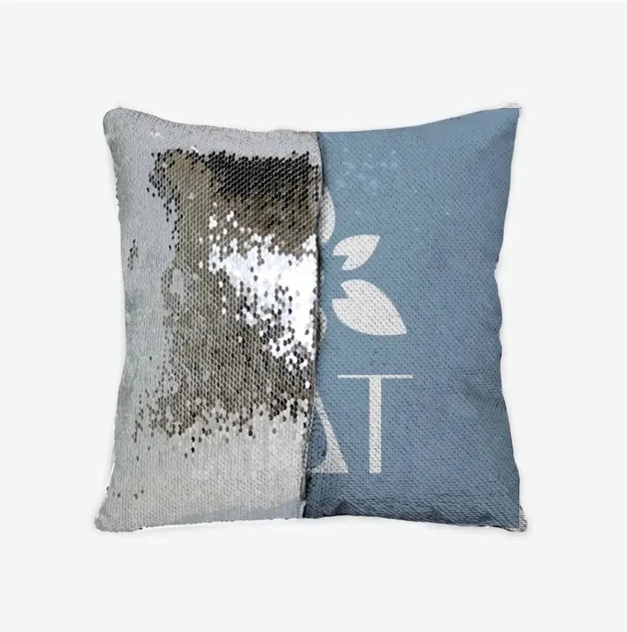 Sigma Delta Tau Sequin Pillow Cover - Droplet Tea Rose