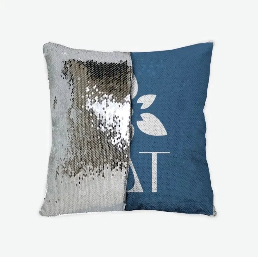 Sigma Delta Tau Sequin Pillow Cover - Droplet Tea Rose