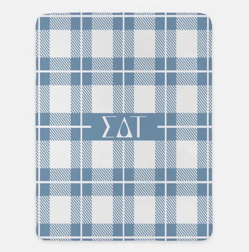Sigma Delta Tau XL 60x80 Sherpa Throw Blanket - Plaid