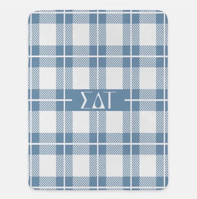 Sigma Delta Tau XL 60x80 Sherpa Throw Blanket - Plaid