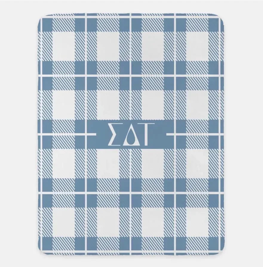 Sigma Delta Tau XL 60x80 Sherpa Throw Blanket - Plaid
