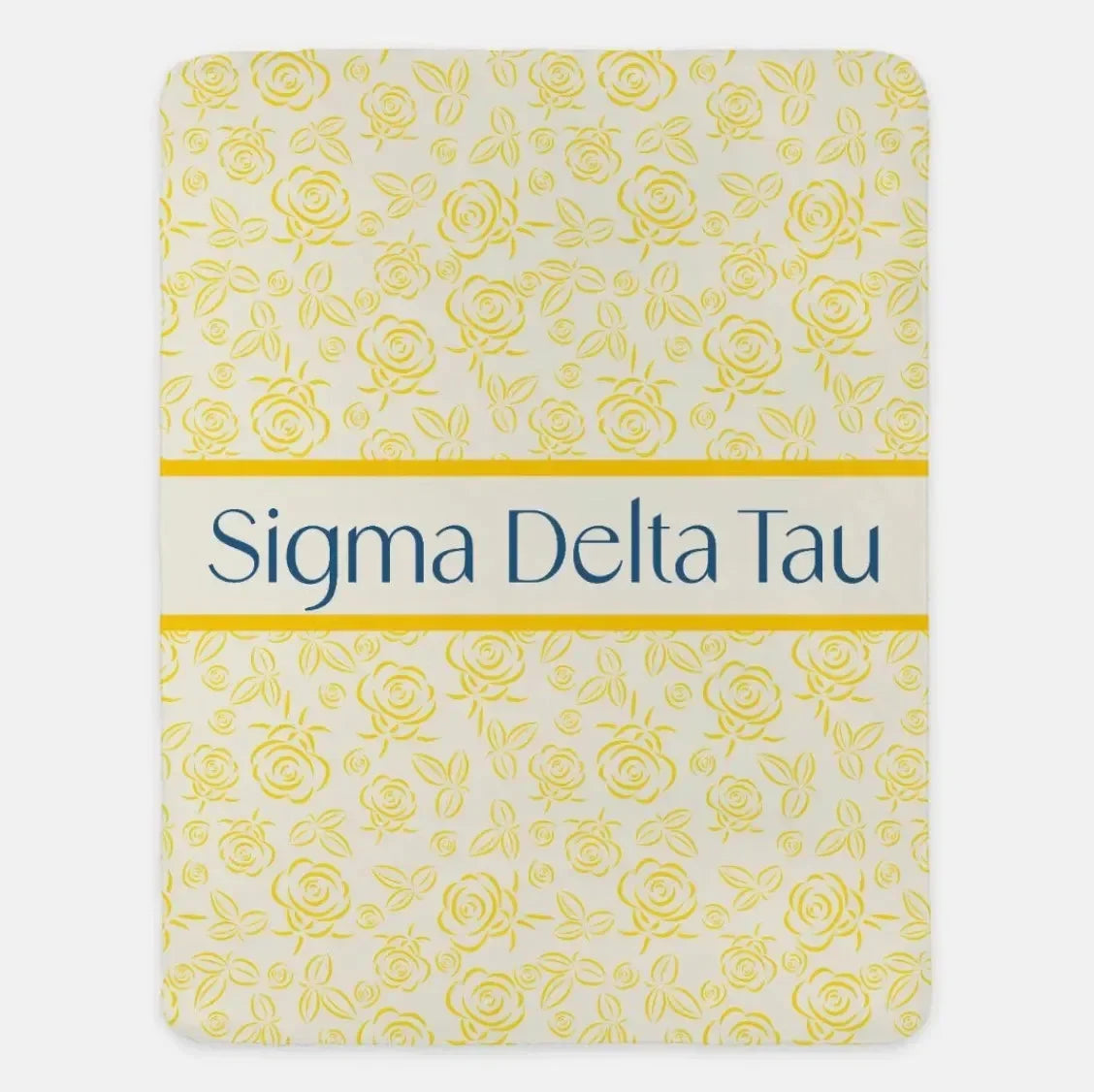Sigma Delta Tau XL 60x80 Sherpa Throw Blanket  - Rose Pattern