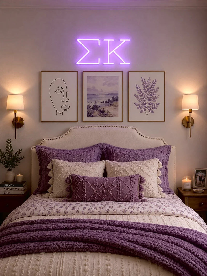 Sigma Kappa Greek Letters LED Neon Sign w/ Dimmer