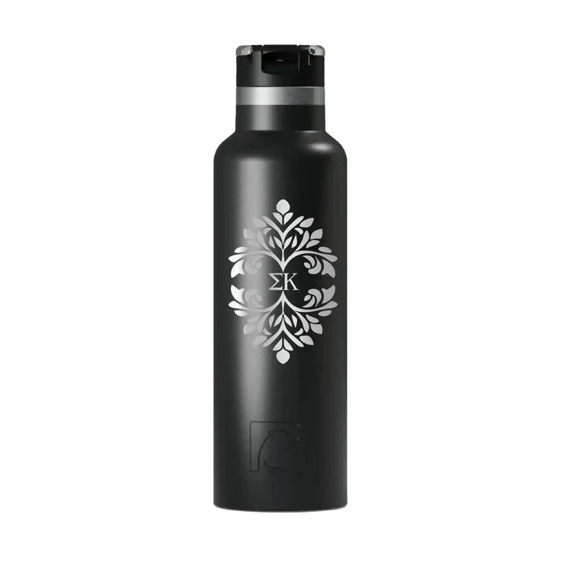Sigma Kappa RTIC 20 oz Ceramic Lined Water Bottle Tumbler - Ornate