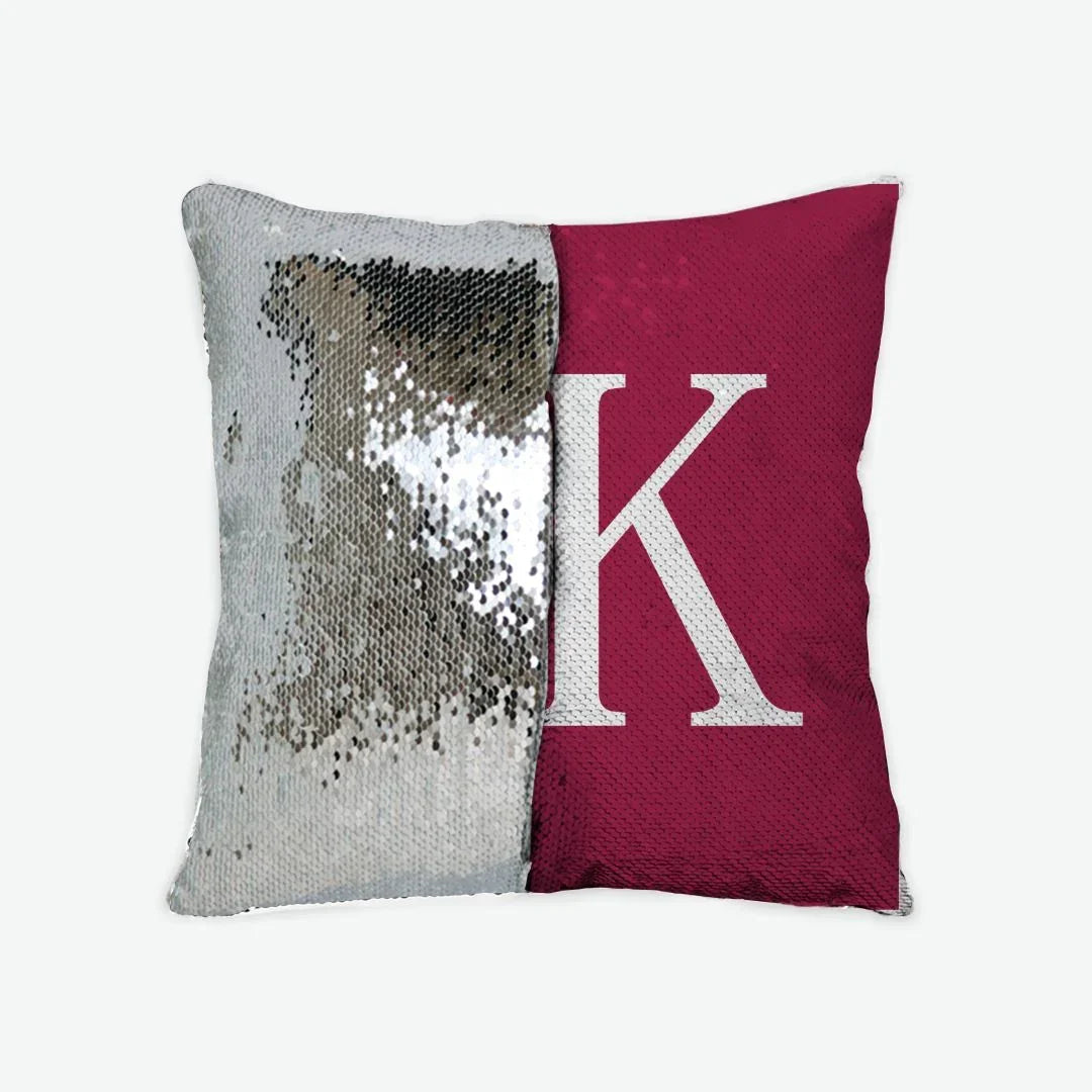 Sigma Kappa Sequin Pillow Cover - Greek Letters