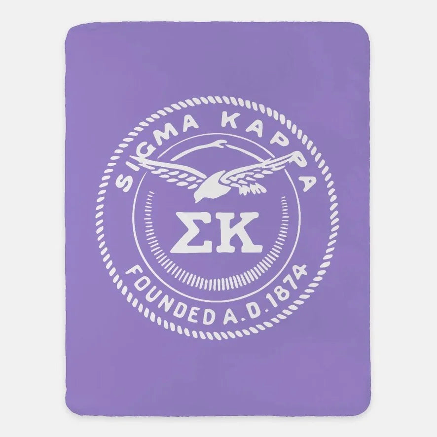 Sigma Kappa XL 60x80 Sherpa Blanket - Official Seal