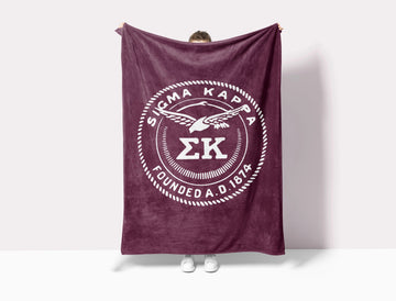 Sigma Kappa XL 60x80 Sherpa Blanket - Official Seal