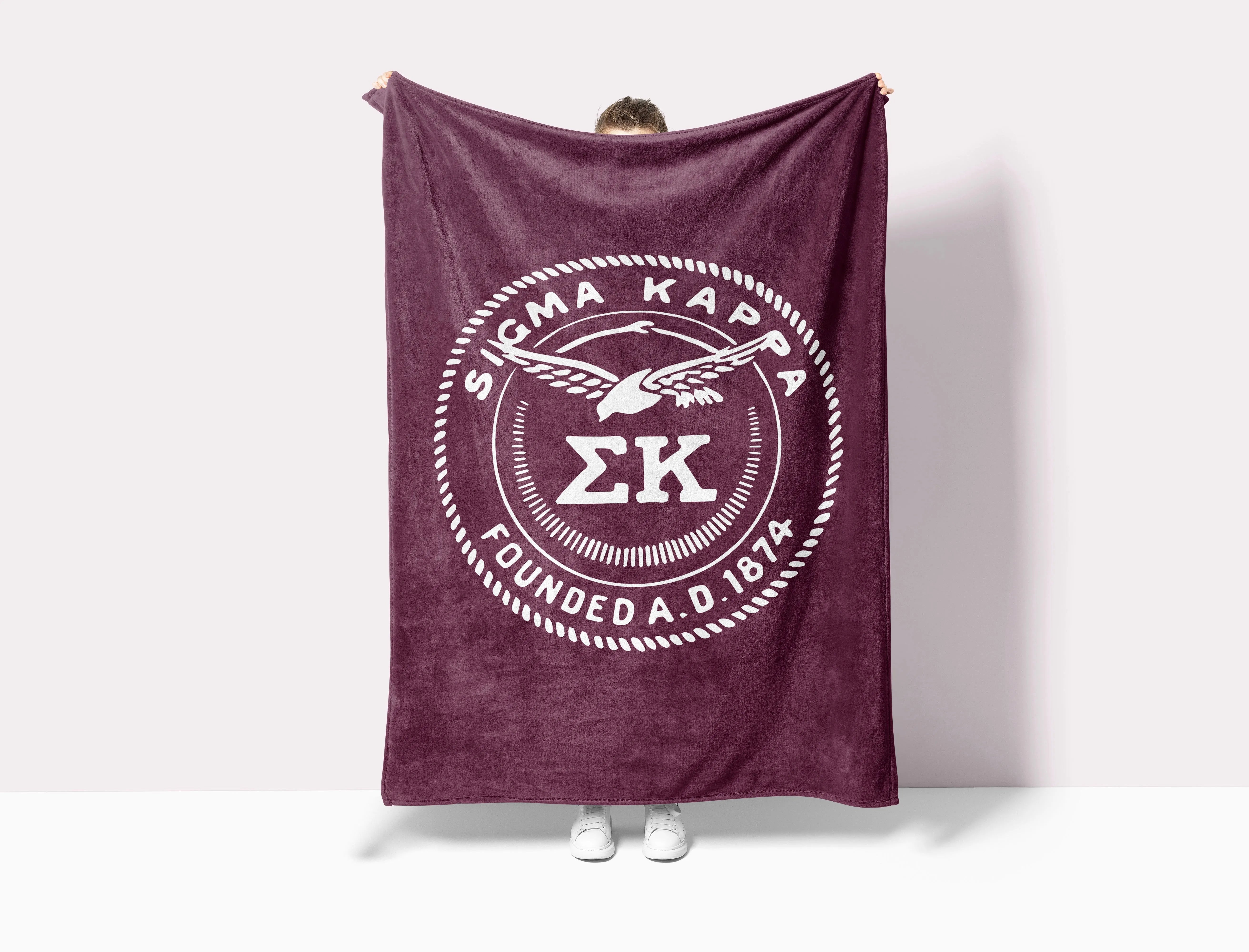 Sigma Kappa XL 60x80 Sherpa Blanket - Official Seal