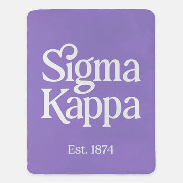 Sigma Kappa XL 60x80 Sherpa Throw Blanket - 1874